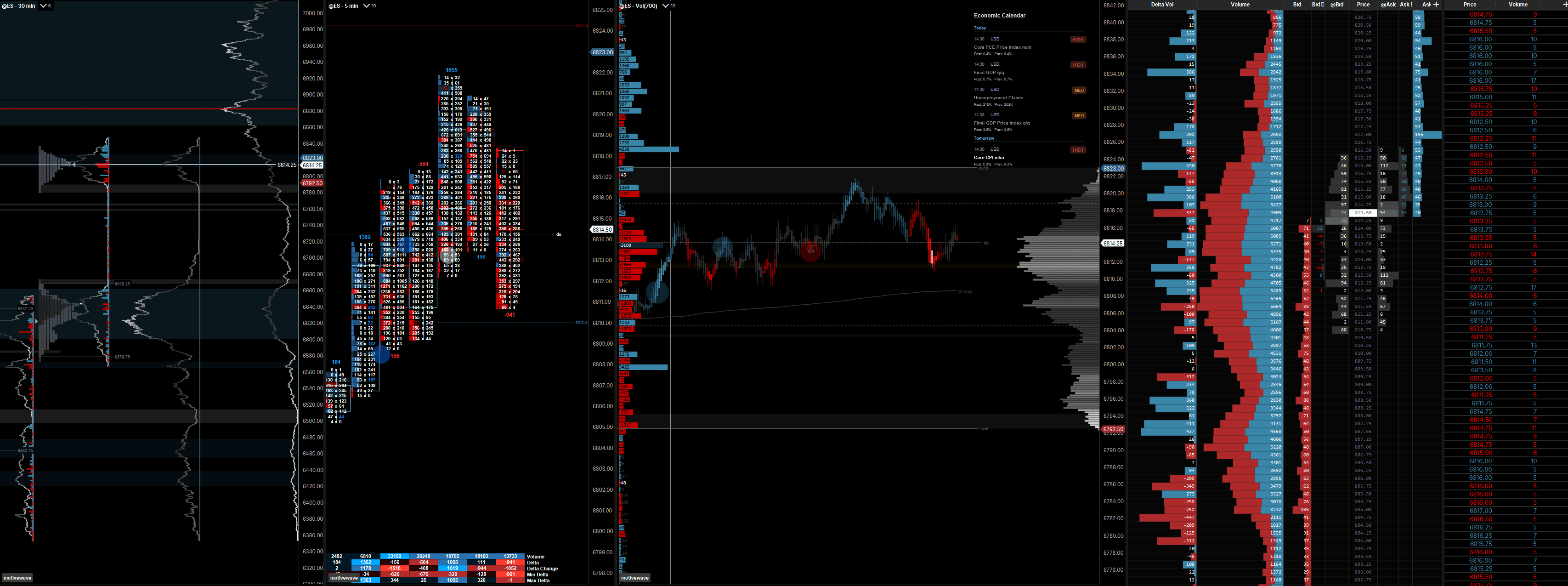 Delta Dynamics study 4 in a live trading session